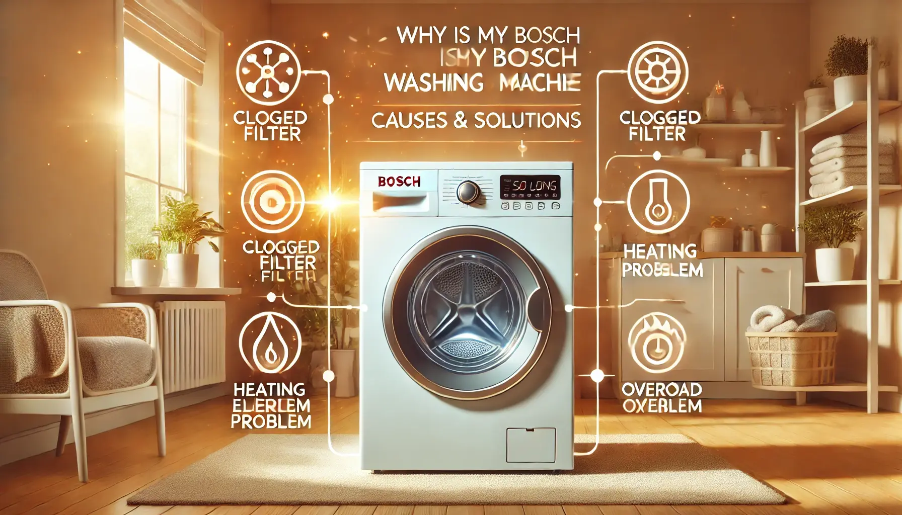 Стиральная машина Bosch долго стирает причины и решения