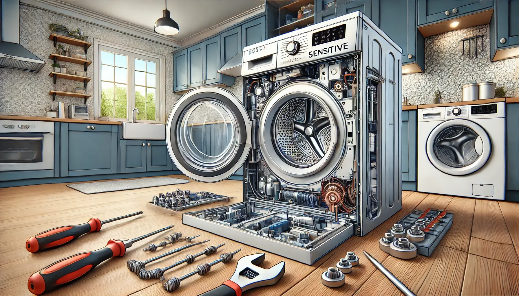 Замена амортизаторов в стиральной машине Bosch Logixx 8 Sensitive пошаговая инструкция 🔧🛠️