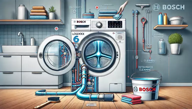 Как прочистить сливной шланг в стиральной машине Bosch Logixx 6 пошаговая инструкция 🚿🛠️
